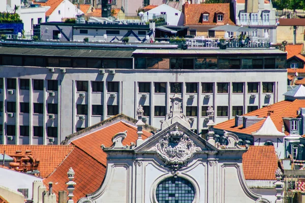 Lissabon Portugal Juli 2020 Panoramisch Uitzicht Historische Gebouwen Het Centrum — Stockfoto
