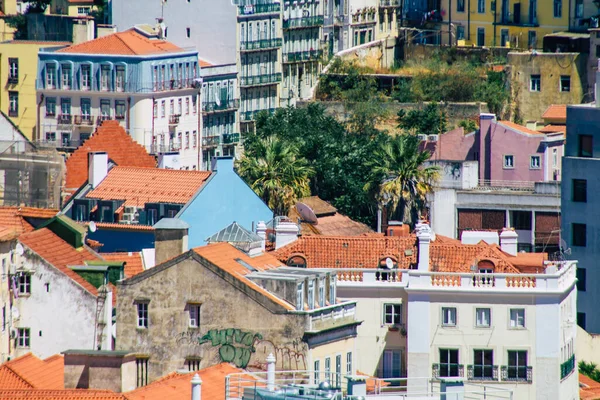 Lissabon Portugal Juli 2020 Blick Auf Historische Gebäude Der Innenstadt — Stockfoto