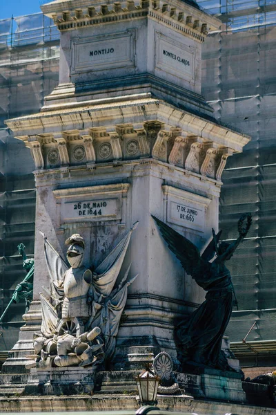 Lissabon Portugal Juli 2020 Gezicht Een Monument Het Centrum Van — Stockfoto