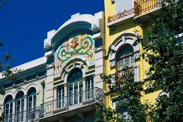 Lisboa Portugal Julio 2020 Vista Fachada Clásica Edificios Históricos Antiguos — Foto de Stock