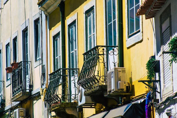 Lisboa Portugal Julho 2020 Vista Fachada Clássica Edifícios Históricos Antigos — Fotografia de Stock