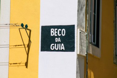 Lizbon Portekiz 29 Temmuz 2020 Bir cadde ya da yol görüntüsü bir sokağa verilen bir isim, genellikle onları Lizbon sokaklarında daha fazla teşhis etmek için adresin bir kısmını oluşturur