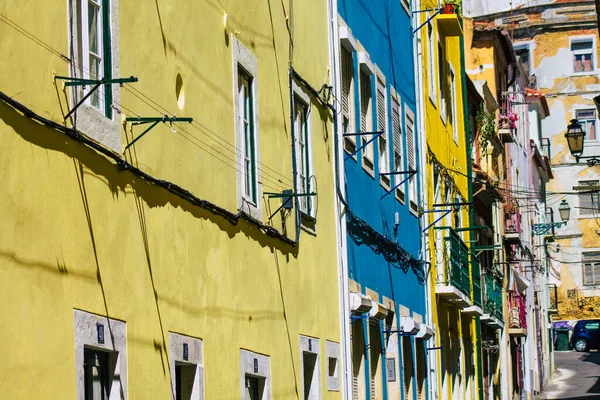 Lisabon Portugalsko Červenec 2020 Pohled Klasickou Fasádu Starobylých Historických Budov — Stock fotografie