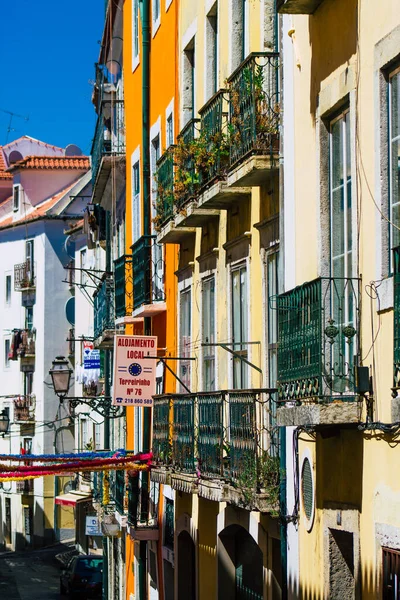 Lisboa Portugal Julho 2020 Vista Fachada Clássica Edifícios Históricos Antigos — Fotografia de Stock