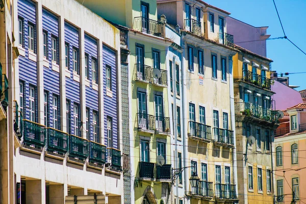 Lizbon Portekiz Temmuz 2020 Lizbon Lizbon Şehir Merkezindeki Tarihi Binaların — Stok fotoğraf