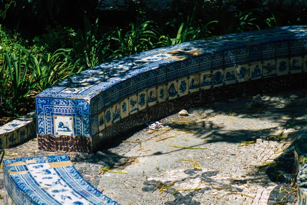 Lisbon Portugal July 2020 View Mosaic Public Garden Located Downtown — Stock Photo, Image