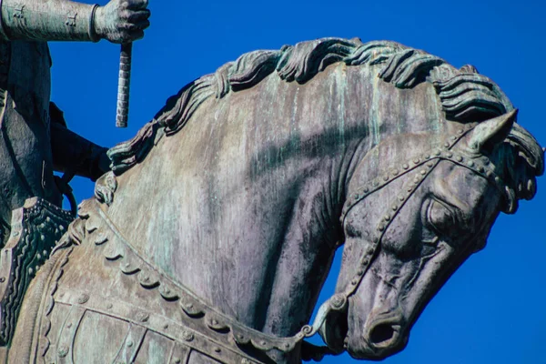 Lisboa Portugal Agosto 2020 Primer Plano Del Monumento Estatua Situada —  Fotos de Stock