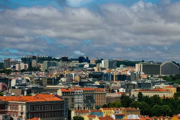 Lisboa Portugal Agosto 2020 Vista Panorâmica Edifícios Históricos Centro Lisboa — Fotografia de Stock