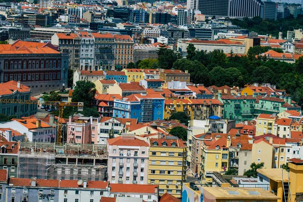 Lisbona Portogallo Agosto 2020 Veduta Panoramica Degli Edifici Storici Nel — Foto Stock
