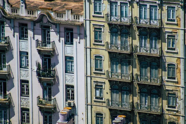 Lisboa Portugal Agosto 2020 Vista Panorámica Edificios Históricos Centro Lisboa — Foto de Stock