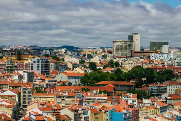 Lisboa Portugal Agosto 2020 Vista Panorámica Edificios Históricos Centro Lisboa — Foto de Stock