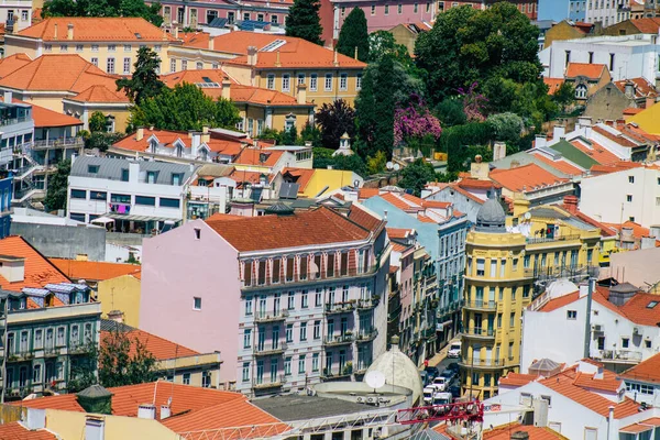 Lisboa Portugal Agosto 2020 Vista Panorámica Edificios Históricos Centro Lisboa — Foto de Stock