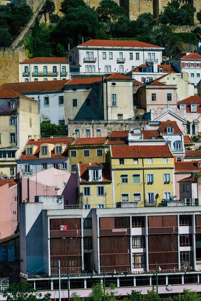 Lissabon Portugal August 2020 Blick Auf Historische Gebäude Der Innenstadt — Stockfoto