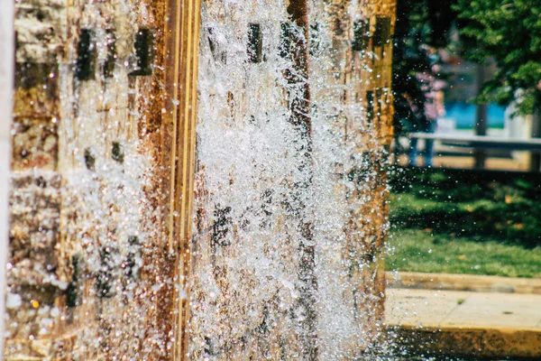 Lisbona Portogallo Agosto 2020 Veduta Una Fontana Situata Nel Centro — Foto Stock