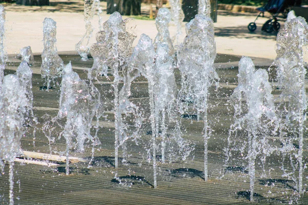 Lisboa Portugal Agosto 2020 Vista Una Fuente Situada Centro Lisboa — Foto de Stock