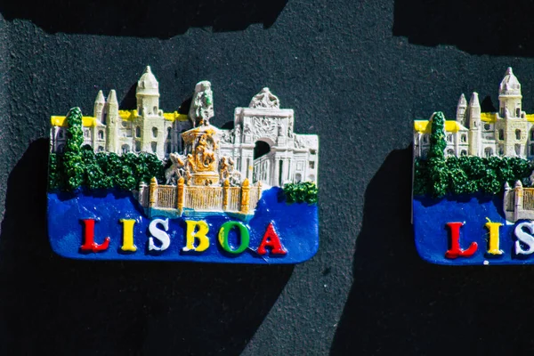 Lisboa Portugal Agosto 2020 Fechar Objectos Decorativos Uma Loja Souvenirs — Fotografia de Stock