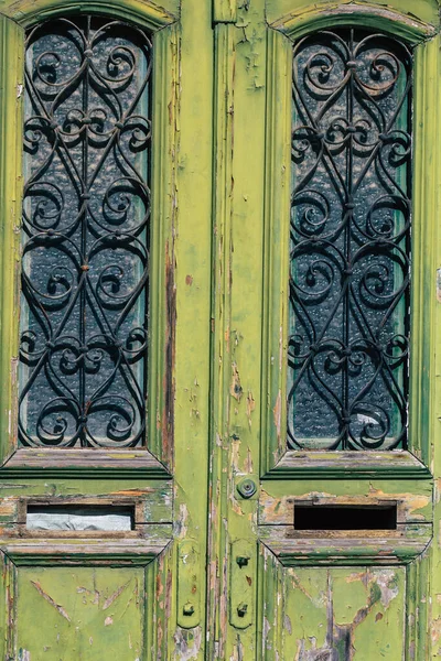 Λισαβόνα Πορτογαλία Αυγούστου 2020 Προβολή Πόρτας Στην Πρόσοψη Αρχαίων Ιστορικών — Φωτογραφία Αρχείου