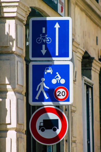 Reims France August 2020 Вид Вуличний Знак Або Дорожній Знак — стокове фото