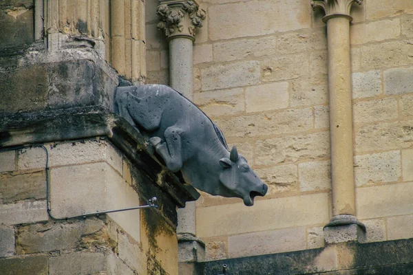 Reims France Серпня 2020 Вид Зовнішнього Фасаду Римо Католицької Церкви — стокове фото