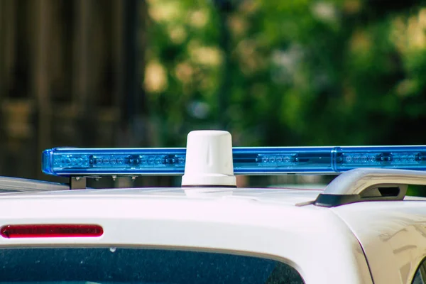 Reims France August 2020 View Traditional French Police Car Parked — Stock Photo, Image