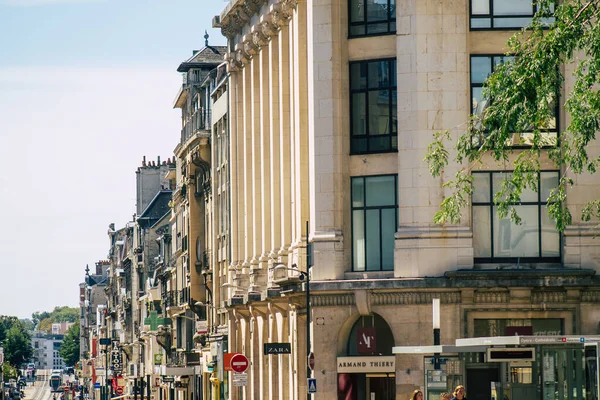 Reims Frankreich August 2020 Blick Auf Die Fassade Eines Historischen — Stockfoto