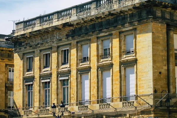 Reims France Augustus 2020 Gezicht Gevel Van Een Historisch Gebouw — Stockfoto