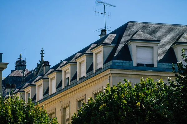 Reims Frankrike Augusti 2020 Utsikt Över Fasaden Historisk Byggnad Belägen — Stockfoto