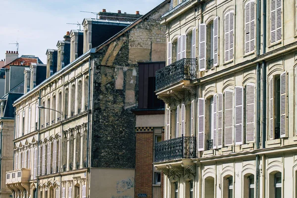 Reims Francia Agosto 2020 Vista Fachada Edificio Histórico Situado Reims —  Fotos de Stock