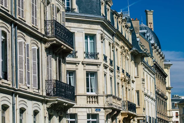 Reims France Серпня 2020 Вид Фасад Історичної Будівлі Розташованої Реймсі — стокове фото