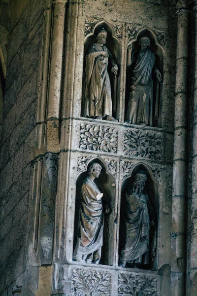 Reims France Augustus 2020 Zicht Binnenkant Van Notre Dame Kathedraal — Stockfoto