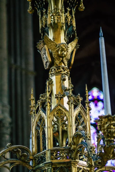 Reims France Août 2020 Vue Intérieur Cathédrale Notre Dame Reims — Photo