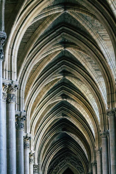 Reims Francia Agosto 2020 Vista Del Interior Catedral Notre Dame —  Fotos de Stock