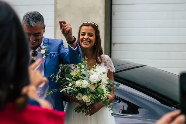 Reims France August 2020 View Unidentified People Dancing Republican Wedding — Stock Photo, Image