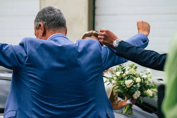 Reims Frankrike Augusti 2020 Utsikt Över Oidentifierade Människor Som Dansar — Stockfoto