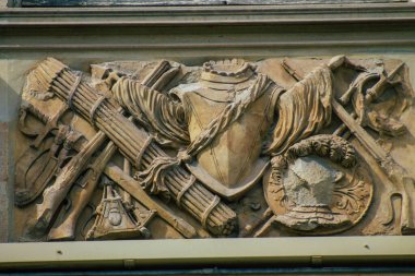 Reims France 04 Eylül 2020 tarihsel şehir merkezindeki belediye binasının görüntüsü, Fransa 'nın Grand Est bölgesinde bir şehir ve Avrupa' nın en eskilerindendir.