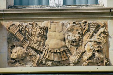 Reims France 04 Eylül 2020 tarihsel şehir merkezindeki belediye binasının görüntüsü, Fransa 'nın Grand Est bölgesinde bir şehir ve Avrupa' nın en eskilerindendir.