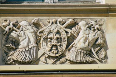 Reims France 04 Eylül 2020 tarihsel şehir merkezindeki belediye binasının görüntüsü, Fransa 'nın Grand Est bölgesinde bir şehir ve Avrupa' nın en eskilerindendir.