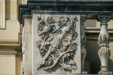 Reims France 04 Eylül 2020 tarihsel şehir merkezindeki belediye binasının görüntüsü, Fransa 'nın Grand Est bölgesinde bir şehir ve Avrupa' nın en eskilerindendir.