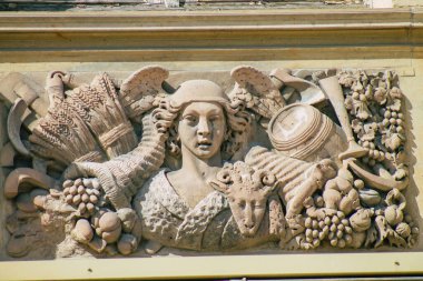 Reims France 04 Eylül 2020 tarihsel şehir merkezindeki belediye binasının görüntüsü, Fransa 'nın Grand Est bölgesinde bir şehir ve Avrupa' nın en eskilerindendir.