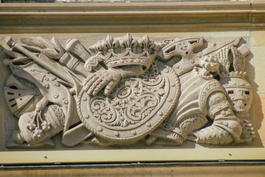 Reims France 04 Eylül 2020 tarihsel şehir merkezindeki belediye binasının görüntüsü, Fransa 'nın Grand Est bölgesinde bir şehir ve Avrupa' nın en eskilerindendir.