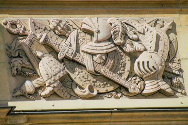 Reims France 04 Eylül 2020 tarihsel şehir merkezindeki belediye binasının görüntüsü, Fransa 'nın Grand Est bölgesinde bir şehir ve Avrupa' nın en eskilerindendir.