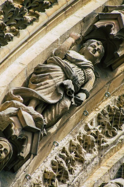 Reims France September 2020 View External Facade Roman Catholic Notre — 스톡 사진