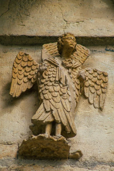 Reims France September 2020 View Exterior Facade Roman Catholic Notre — Stock Photo, Image