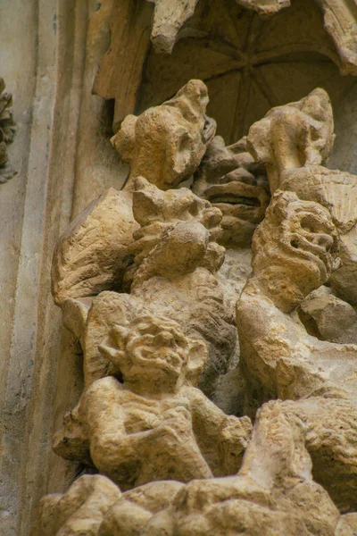 Reims France September 2020 Zicht Buitengevel Van Rooms Katholieke Notre — Stockfoto