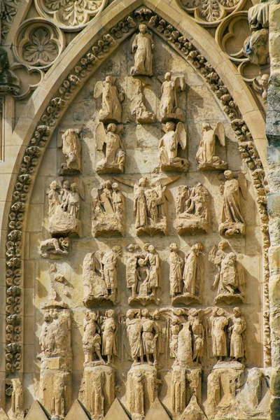 Reims Franciaország Szeptember 2020 Kilátás Külső Homlokzat Római Katolikus Notre — Stock Fotó