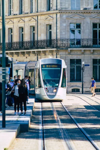 Reims France Septembre 2020 Vue Tramway Électrique Moderne Pour Les — Photo
