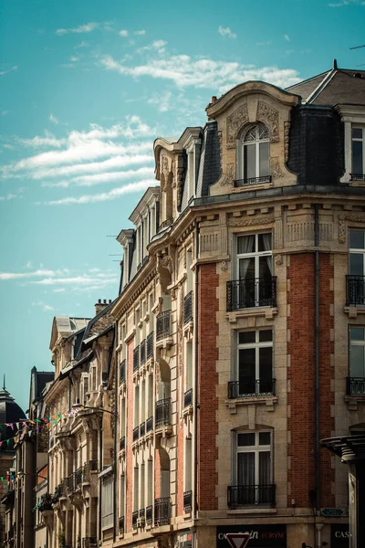 Reims Frankreich September 2020 Blick Auf Die Fassade Eines Historischen — Stockfoto