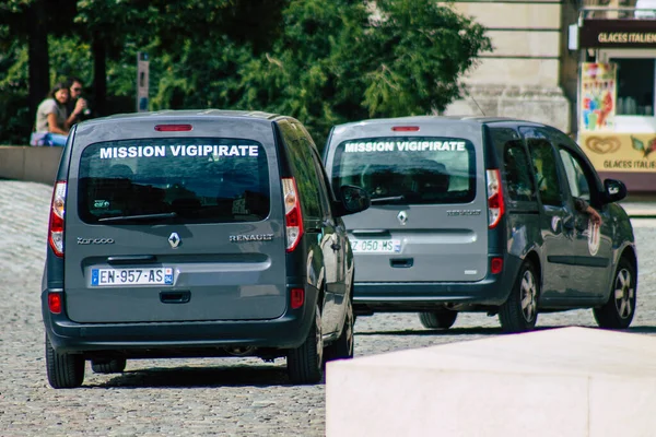 Reims France Septembre 2020 Vue Une Voiture Police Française Traditionnelle — Photo