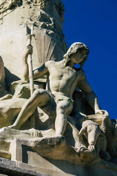 Reims Francia Settembre 2020 Veduta Una Statua Situata Nella Storica — Foto Stock