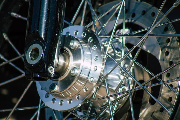 Reims France September 2020 Classic 107 Harley Davidson Motorcycle Closeup — 스톡 사진